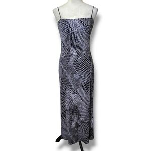 JS Boutique Sparkle Maxi Dress Size 10 Metallic Disco Glam Evening Gown Cocktail